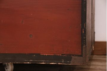 和製アンティーク　明治期　漆塗りが上品な雰囲気を高める長持(収納箱)(R-047905)