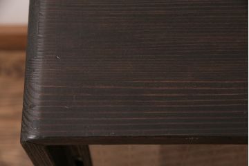 和製アンティーク　ダークな色味が大人っぽい、当店オリジナルの組子入り引き戸の箪笥ローボード(収納棚、戸棚)(R-047910)