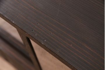 和製アンティーク　ダークな色味が大人っぽい、当店オリジナルの組子入り引き戸の箪笥ローボード(収納棚、戸棚)(R-047910)