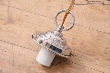 ビンテージ照明　シンプルな球体型の天井照明(ペンダントライト、吊り下げ照明)(R-047914)