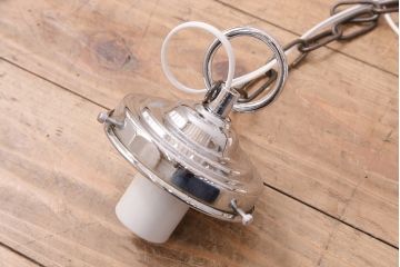 ビンテージ照明　様々なテイストの空間に馴染みやすい球体型の天井照明(ペンダントライト、吊り下げ照明)(R-047916)