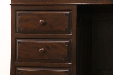 ヴィンテージ　松本民芸家具　希少!脚のデザインが特徴的なH型両袖机(定価約78万円)(両袖デスク、机、在宅ワーク、在宅用ワークデスク、ビンテージ)(R-047932)