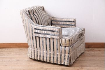 中古 優雅なひとときを演出するDREXEL HERITAGE(ドレクセルヘリテイジ)の1人掛けソファ(シングル、アームソファ、チェア)(R-047933)