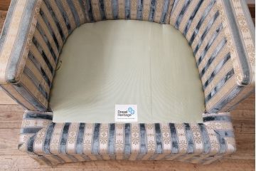 中古 優雅なひとときを演出するDREXEL HERITAGE(ドレクセルヘリテイジ)の1人掛けソファ(シングル、アームソファ、チェア)(R-047933)