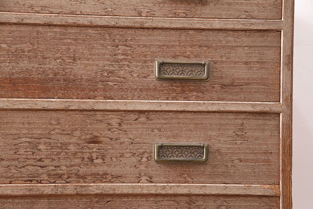 中古　大人の上品さ漂う伝統工芸品の加茂総桐箪笥(総桐たんす、加茂箪笥、衣装箪笥、引き出し)(R-047941)