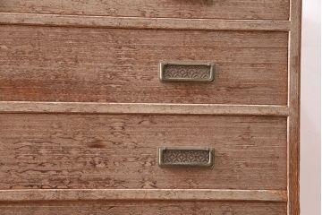 中古　大人の上品さ漂う伝統工芸品の加茂総桐箪笥(総桐たんす、加茂箪笥、衣装箪笥、引き出し)(R-047941)