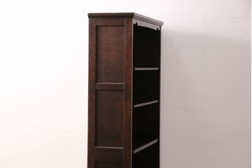 中古　北海道民芸家具　和・洋どちらの空間にも馴染みやすいシックなブックケース(本棚、収納棚)(定価約22万円)(R-047951)