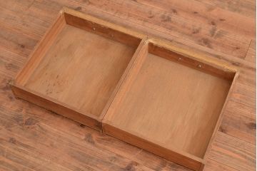 昭和レトロ　味わい深い佇まいが懐かしい空間づくりを叶える、ナラ材製の机(学習机、在宅ワーク、在宅用平机、在宅ワーク、在宅用ワークデスク)(R-047959)