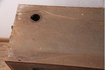 和製アンティーク　縞黒檀材の杢目が目を引く衣装箪笥(引き出し、チェスト)(R-047970)
