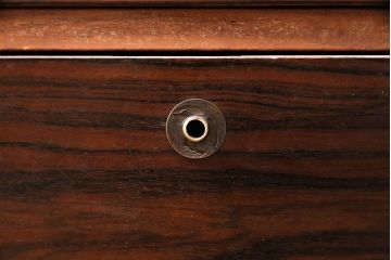 和製アンティーク　縞黒檀材の杢目が目を引く衣装箪笥(引き出し、チェスト)(R-047970)