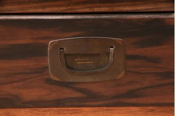 和製アンティーク　黒田箪笥店　希少な黒檀材を前面に使用した上品なテレビ台(サイドボード、ローボード、リビングボード)(R-047972)