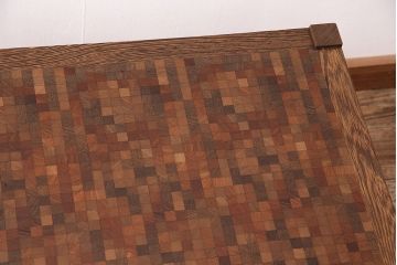 北欧ヴィンテージ　デンマーク製　TRANEKAER DENMARK(トラネケア社)　Rolf Middelboe(ロルフ・ミドルボー)　ローズウッド材　アート作品のように美しいパーケット天板のセンターテーブル(ローテーブル、寄木細工、ビンテージ)(R-047974)