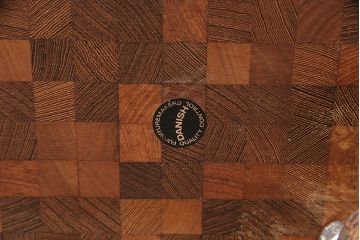 北欧ヴィンテージ　デンマーク製　TRANEKAER DENMARK(トラネケア社)　Rolf Middelboe(ロルフ・ミドルボー)　ローズウッド材　アート作品のように美しいパーケット天板のセンターテーブル(ローテーブル、寄木細工、ビンテージ)(R-047974)