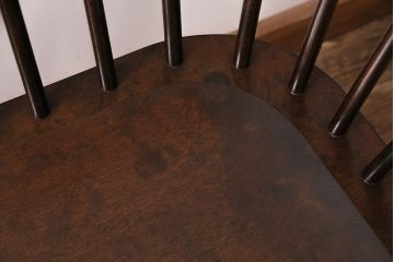 中古　松本民芸家具　#513型　3人掛け　長ウィンザーチェア(三人掛ベンチ、長椅子、ウインザーチェア)(R-047975)
