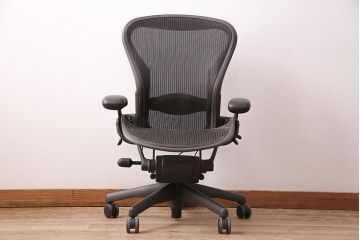中古　Hermanmiller(ハーマンミラー社)　Bサイズ　ランバーサポート　アーロンチェア(オフィスチェア、椅子、イス)(R-047979)