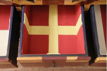 中古　イギリス製　HALO(ハロ)　REGIMENT 9DRAWERS CHEST(レジメント 9ドロワーズ チェスト)　斬新なデザイン!ユニオンジャックが印象的なチェスト(定価約35万円)(引き出し)(R-047983)