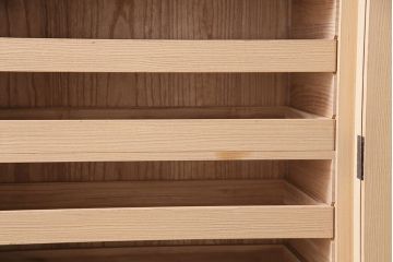 中古　伝統工芸品　品の良さを感じさせる意匠盆付きの加茂総桐箪笥(定価約78万円)(総桐たんす、和タンス、衣装箪笥、着物箪笥)(R-047984)