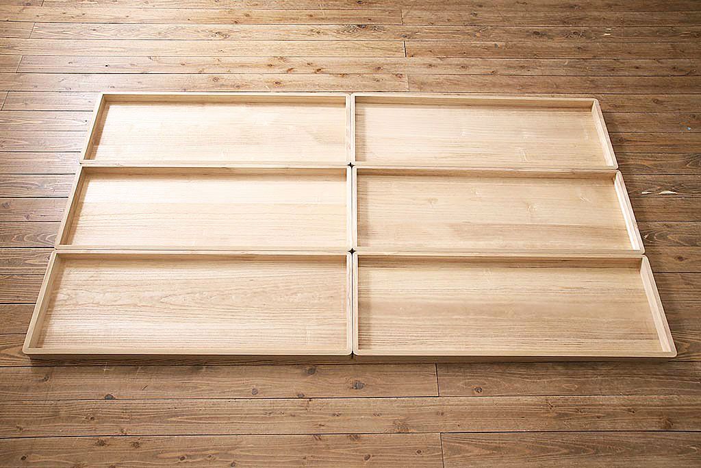 中古　伝統工芸品　品の良さを感じさせる意匠盆付きの加茂総桐箪笥(定価約78万円)(総桐たんす、和タンス、衣装箪笥、着物箪笥)(R-047984)