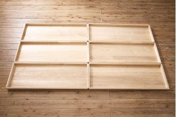 中古　伝統工芸品　品の良さを感じさせる意匠盆付きの加茂総桐箪笥(定価約78万円)(総桐たんす、和タンス、衣装箪笥、着物箪笥)(R-047984)