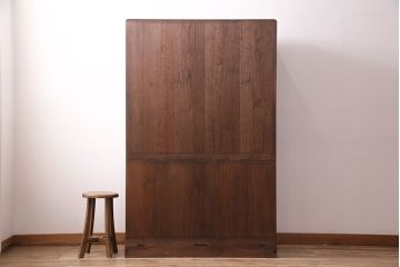 中古　伝統工芸品　品の良さを感じさせる意匠盆付きの加茂総桐箪笥(定価約78万円)(総桐たんす、和タンス、衣装箪笥、着物箪笥)(R-047984)