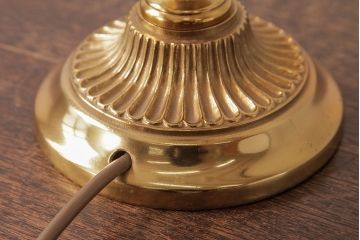 中古　海外製　幻想的なムード作りにぴったり!煌びやかな光を放つガラスドロップのテーブルランプ(スタンドライト、卓上照明)(R-047986)