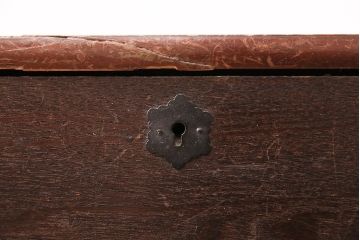 和製アンティーク　倹飩式扉が趣溢れる前面栓材製の箪笥ローボード(衣装箪笥、時代箪笥、チェスト、引き出し)(R-047990)