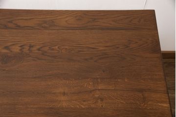イギリスアンティーク　オーク材　クラシカルなデザインと重厚感のある佇まいが魅力的なダイニングテーブル(リフェクトリーテーブル、6人掛け)(R-047991)