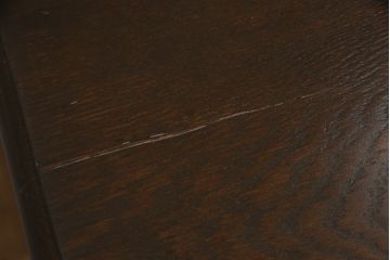 イギリスアンティーク　オーク材　引き出し付きが便利なバタフライテーブル(エクステンションテーブル、ダイニングテーブル)(R-047992)