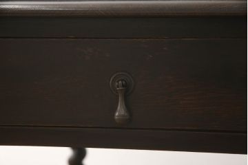 イギリスアンティーク　オーク材　引き出し付きが便利なバタフライテーブル(エクステンションテーブル、ダイニングテーブル)(R-047992)