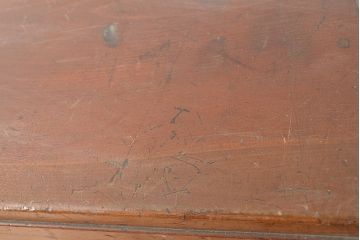 和製アンティーク　扉の意匠がおしゃれ!大正ロマン香るブックケース(本箱、収納棚、飾り棚、キャビネット)(R-047994)