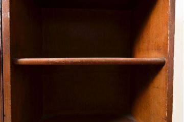 和製アンティーク　扉の意匠がおしゃれ!大正ロマン香るブックケース(本箱、収納棚、飾り棚、キャビネット)(R-047994)