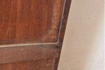 和製アンティーク　扉の意匠がおしゃれ!大正ロマン香るブックケース(本箱、収納棚、飾り棚、キャビネット)(R-047994)