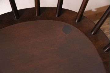 中古　松本民芸家具　背もたれが低いローバックタイプの#91型キャプテンチェア(アームチェア、椅子)(定価約11万円)(R-048009)