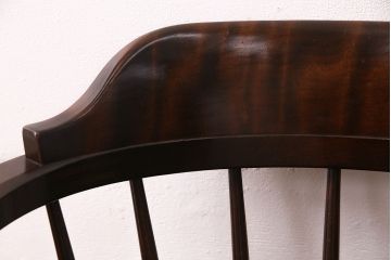 中古　松本民芸家具　背もたれが低いローバックタイプの#91型キャプテンチェア(アームチェア、椅子)(定価約11万円)(R-048013)