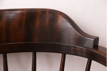 中古　松本民芸家具　背もたれが低いローバックタイプの#91型キャプテンチェア(アームチェア、椅子)(定価約11万円)(R-048013)