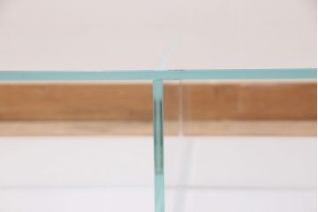 中古　Cassina(カッシーナ)　269MEX　メックスローテーブル　スクエアタイプ(定価約21万円)(ガラステーブル)(R-048017)