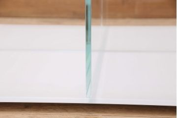 中古　Cassina(カッシーナ)　269MEX　メックスローテーブル　スクエアタイプ(定価約21万円)(ガラステーブル)(R-048017)