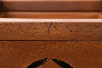 中古　指物家具　桑材　趣のある和の雰囲気作りにおすすめな角火鉢(木製火鉢、茶道具、箱火鉢)(R-048019)