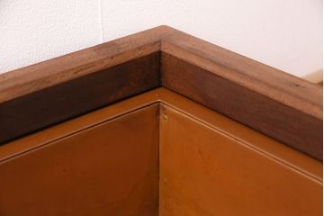 中古　指物家具　桑材　趣のある和の雰囲気作りにおすすめな角火鉢(木製火鉢、茶道具、箱火鉢)(R-048019)