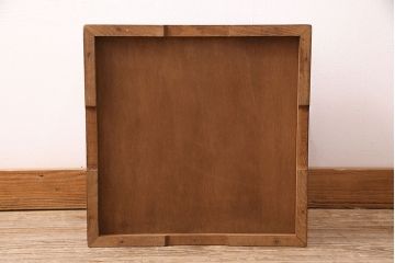 中古　指物家具　桑材　趣のある和の雰囲気作りにおすすめな角火鉢(木製火鉢、茶道具、箱火鉢)(R-048019)