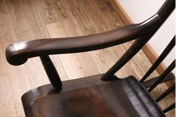 中古　希少　絶版品　松本民芸家具　やすらぎのひとときにおすすめなG型ロッキングチェア(定価約47万円)(椅子、揺り椅子、アームチェア)(R-048020)