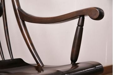 中古　希少　絶版品　松本民芸家具　やすらぎのひとときにおすすめなG型ロッキングチェア(定価約47万円)(椅子、揺り椅子、アームチェア)(R-048020)