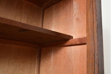 和製アンティーク　大正ロマン香る佇まいが魅力的な栓材製重ね戸棚(キャビネット、食器棚、収納棚)(R-048021)