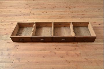 和製アンティーク　大正ロマン香る佇まいが魅力的な栓材製重ね戸棚(キャビネット、食器棚、収納棚)(R-048021)