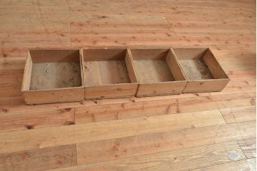 和製アンティーク　大正ロマン香る佇まいが魅力的な栓材製重ね戸棚(キャビネット、食器棚、収納棚)(R-048021)