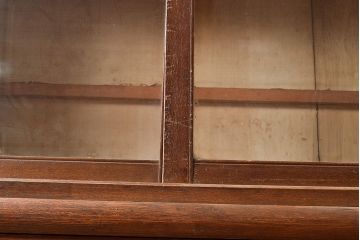 和製アンティーク　大正ロマン香る佇まいが魅力的な栓材製重ね戸棚(キャビネット、食器棚、収納棚)(R-048021)