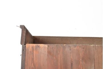 和製アンティーク　大正ロマン香る佇まいが魅力的な栓材製重ね戸棚(キャビネット、食器棚、収納棚)(R-048021)