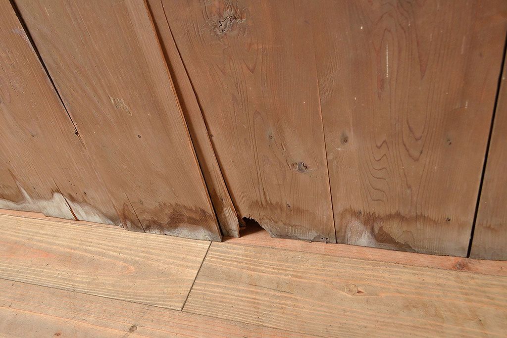 和製アンティーク　大正ロマン香る佇まいが魅力的な栓材製重ね戸棚(キャビネット、食器棚、収納棚)(R-048021)