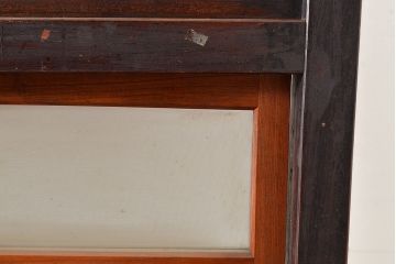和製アンティーク　総ケヤキ材　八尺　迫力あるサイズが魅力!窓が付いた作りも珍しい、組子入りの特大衝立(8尺、つい立て)(R-048032)
