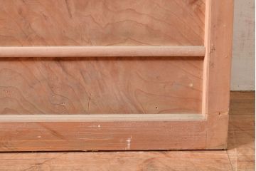 アンティーク建具　凝ったつくりを楽しめるお洒落なガラス戸2枚セット(引き戸、建具)(R-048033)